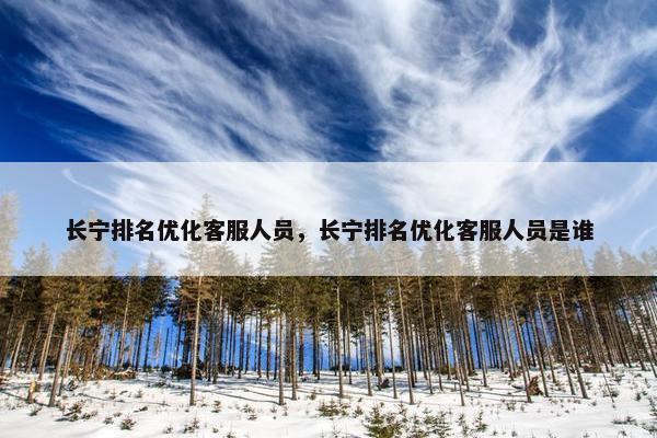 长宁排名优化客服人员，长宁排名优化客服人员是谁