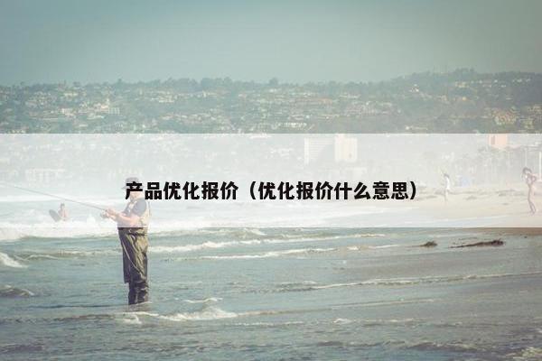 产品优化报价（优化报价什么意思）