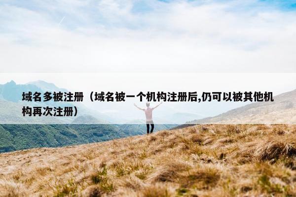 域名多被注册（域名被一个机构注册后,仍可以被其他机构再次注册）