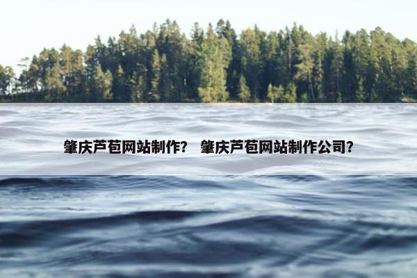 肇庆芦苞网站制作？ 肇庆芦苞网站制作公司？