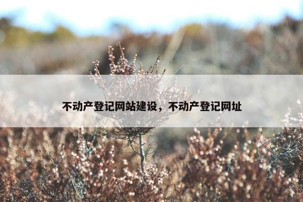 不动产登记网站建设，不动产登记网址