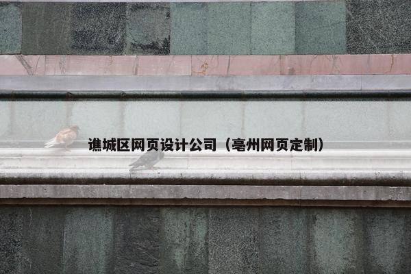 谯城区网页设计公司（亳州网页定制）