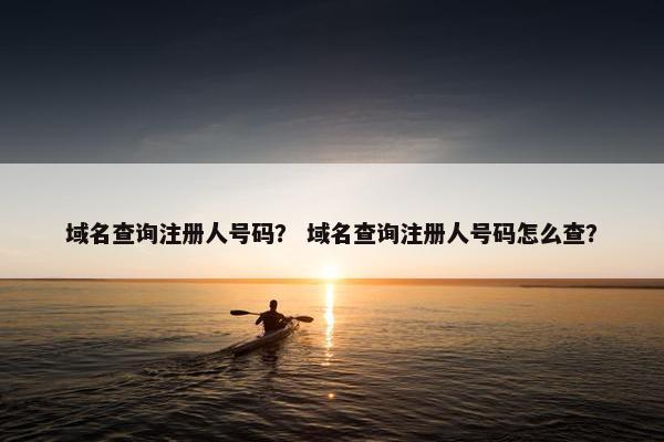 域名查询注册人号码？ 域名查询注册人号码怎么查？