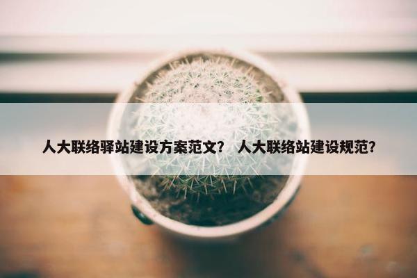 人大联络驿站建设方案范文？ 人大联络站建设规范？