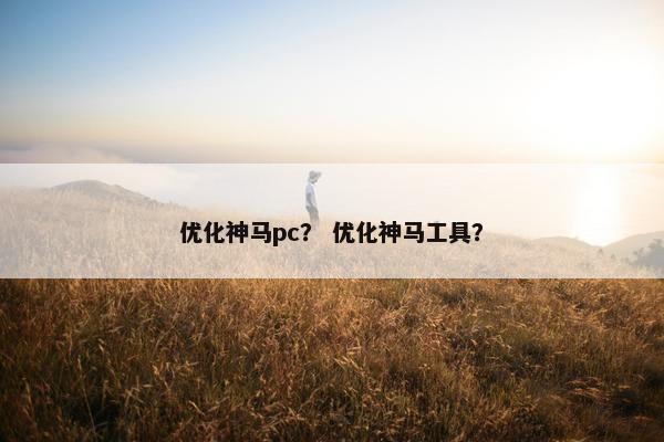 优化神马pc? 优化神马工具?