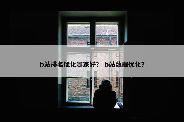 b站排名优化哪家好? b站数据优化?